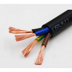 金环宇电线电缆 RVV4x2.5平方 国标电线 四芯护套软线 黑色