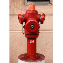 红色,消防栓