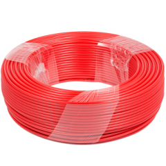 正泰(CHNT) 电线电缆4平方 红色 100米单股铜照明电源线