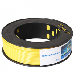 正泰(CHNT) 电线电缆 1.5平方 黄色 100米单股铜照明电源线