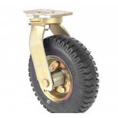 重型耐磨橡胶充气轮万向轮