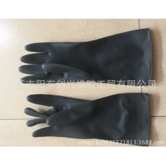 黑色工业橡胶 乳胶手套 耐酸碱工业手套 承接OEM