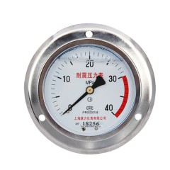 上海联力YN-100ZT轴向带边压力表 油压表 液压表1.6MPA规格齐全