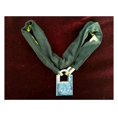 厂家供应半包布挂锁 链锁 8*1.2半包锁头 链条锁具批发 防撬链锁