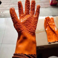 恒大止滑工业防护手套 耐酸碱耐油浸塑手套