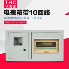 太湖城电表箱 太湖城 单相表箱带10回路明装 PZ40