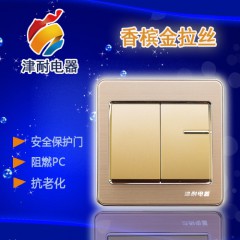 二位开关香槟金色